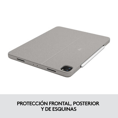 logitech-combo-touch-caja-de-teclado-y-folio-con-panel-tactil-luz-trasera-apple-smart-connector-qwerty-espanol-arena-para-apple-