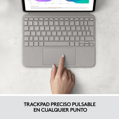 logitech-combo-touch-caja-de-teclado-y-folio-con-panel-tactil-luz-trasera-apple-smart-connector-qwerty-espanol-arena-para-apple-
