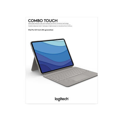 funda-teclado-espanol-logitech-combo-touch-sand-para-ipad-pro-129-5-gen