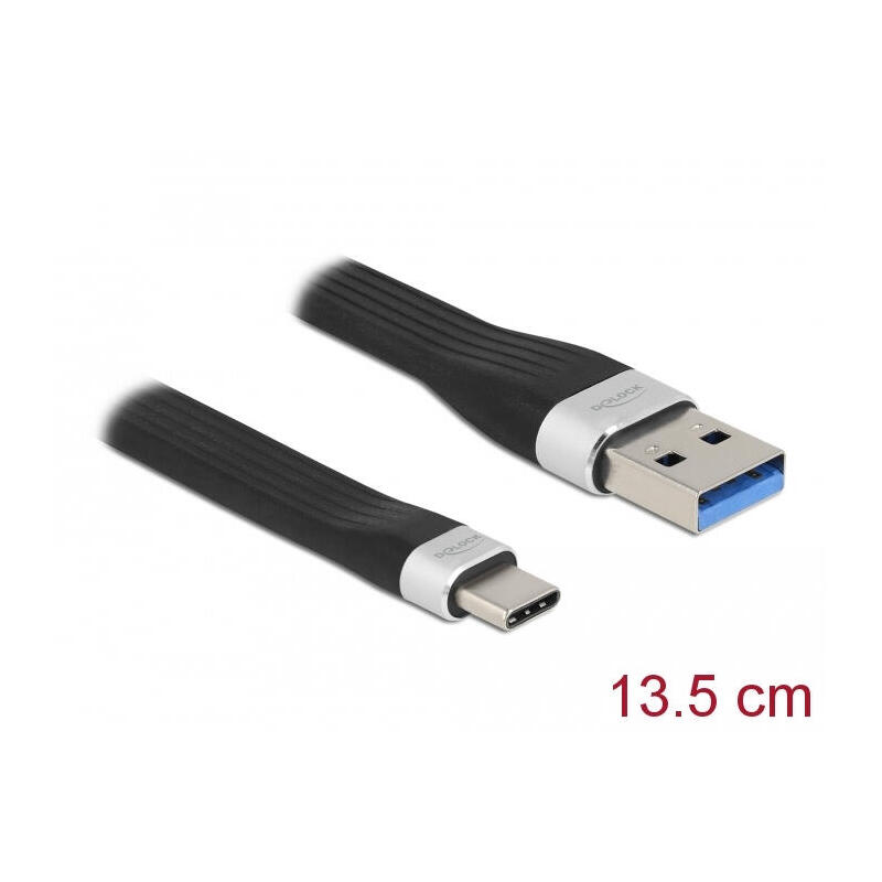 delock-cable-plano-usb-32-gen-1-fpc-usb-typ-a-a-usb-tipo-c-135-cm-pd-3-a