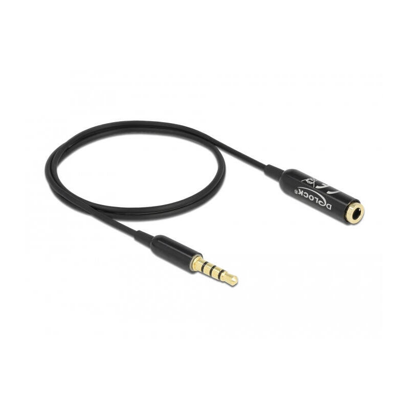 delock-cable-de-extension-de-audio-35-mm-4-pin-macho-a-hembra-05-m-negro