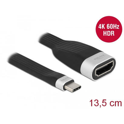 delock-fpc-cable-plano-usb-tipo-c-a-hdmi-dp-alt-mode-4k-60-hz-135-cm