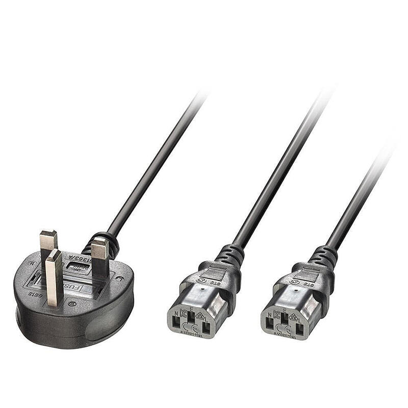 lindy-iec-netzcable-uk-3-pin-an-2-x-iec-c13-y-25m