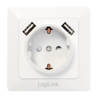 logilink-pa0162-toma-de-corriente-2-x-usb-cee-73-blanco