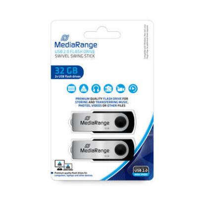 mediarange-memoria-usb-32gb-negro-plata-pack-2-piezas