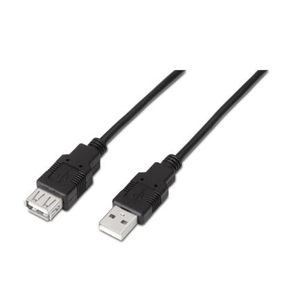 aisens-cable-extension-usb-20-tipo-a-macho-a-hembra-1m-negro