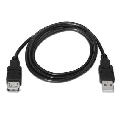 aisens-cable-extension-usb-20-tipo-a-macho-a-hembra-1m-negro