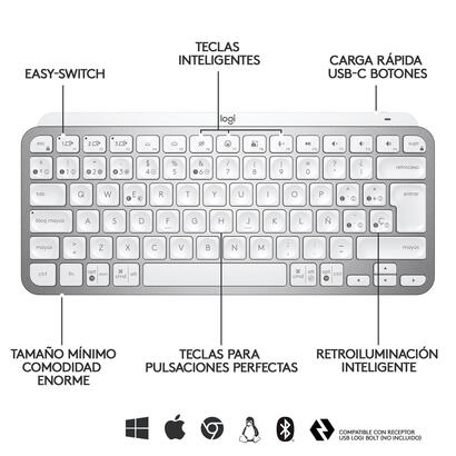 teclado-espanol-logitech-mx-keys-mini-rf-wireless-bluetooth-qwerty-gris