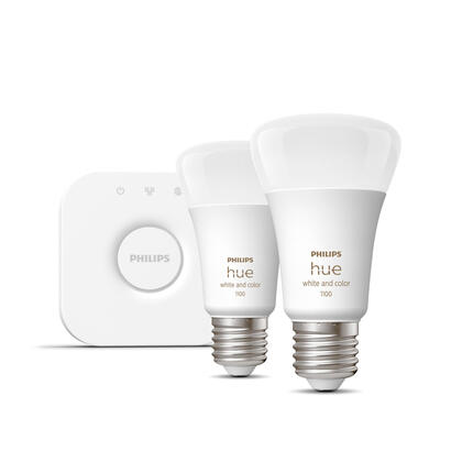 philips-hue-white-and-colour-ambiance-1100-led-forma-a60-e27-11-w-clase-f-16-millones-de-colores-2000-6500-k-paquete-de-2
