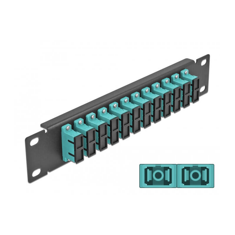 delock-10-patch-panel-de-fibra-optica-12-puertos-sc-duplex-aqua-1-u-negro