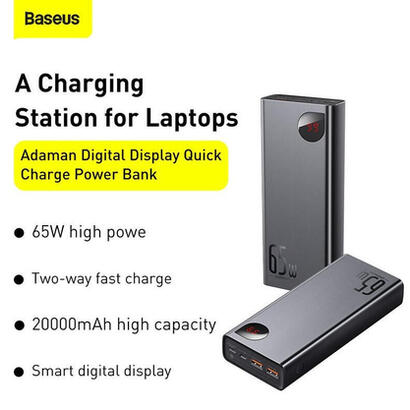 baseus-power-bank-adaman-metal-20000mah-pd-qc-30-65w-2-x-usb-usb-c-micro-usb-negro