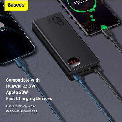 baseus-power-bank-adaman-metal-20000mah-pd-qc-30-65w-2-x-usb-usb-c-micro-usb-negro