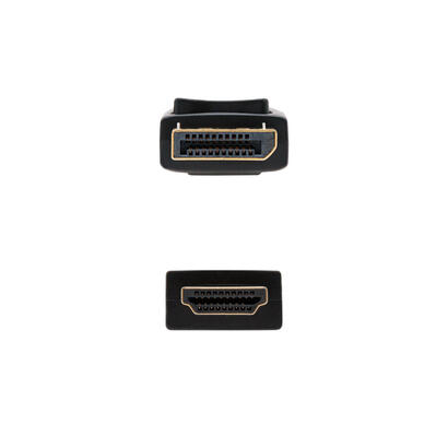 nanocable-cable-conversor-displayport-a-hdmi-dpm-hdmim-05-m-negro