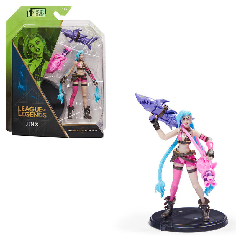 spin-master-league-of-legends-figura-de-accion-jinx-de-10-cm-con-2-armas-hueso-y-bang-bang-y-base-de-exhibicion-figura-de-juego-