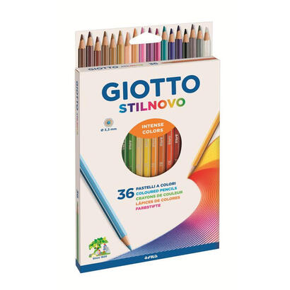 giotto-stilnovo-caja-de-36-lapices-de-colores-hexagonales-mina-33mm-madera-colores-surtidos