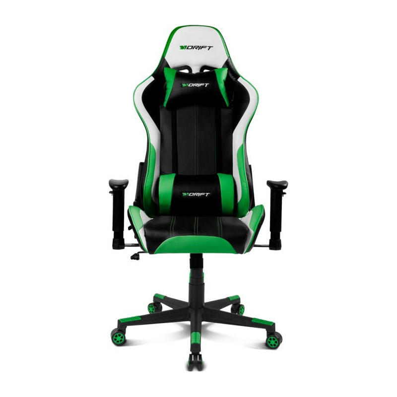 silla-gaming-drift-dr175-verde-incluye-cojines-cervical-y-lumbar