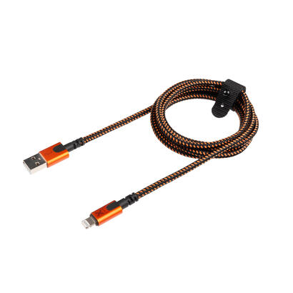 xtorm-cable-usb-a-a-lightning-15m-negro-naranja