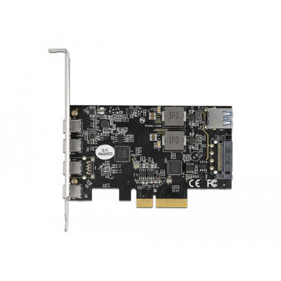 delock-tarjetas-pci-express-x4-a-4-x-usb-type-c-1-x-usb-tipo-a-superspeed-usb-10-gbps-factor-de-forma-de-perfil-bajo