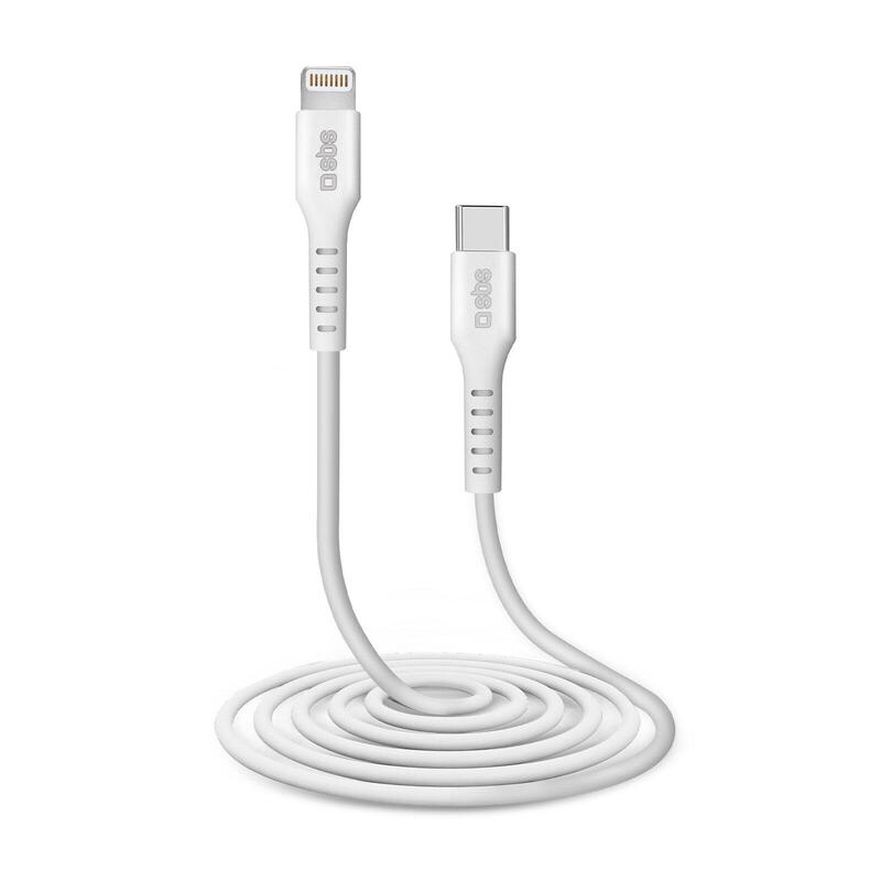 sbs-tecableligtc2w-cable-de-conector-lightning-2-m-blanco