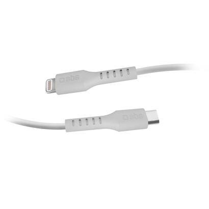 sbs-tecableligtc2w-cable-de-conector-lightning-2-m-blanco