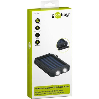 goobay-outdoor-powerbank-80-con-solar-negro-8000-mah-2x-usb-a-49216