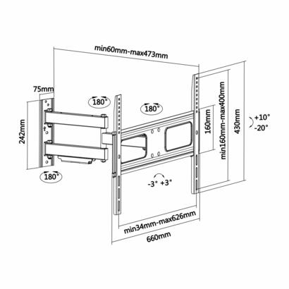 aisens-soporte-de-pared-para-pantallas-37-70-94-177cm-hasta-50kg-giratorio-inclinable-nivelable-vesa-max-600400