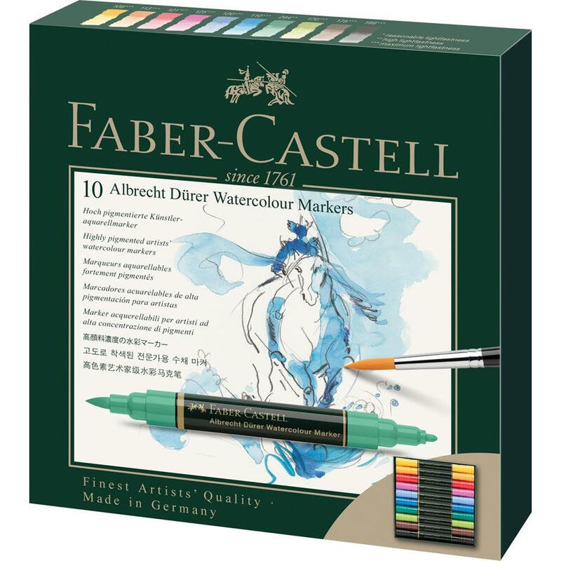 faber-castell-rotuladores-doble-punta-finapincel-watercolour-marker-estuche-de-10-csurtidos