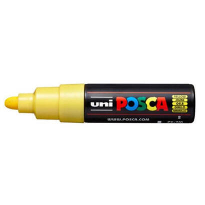 uniball-marcador-posca-pc-7m-no-permanente-punta-forma-de-bala-45-55mm-amarillo
