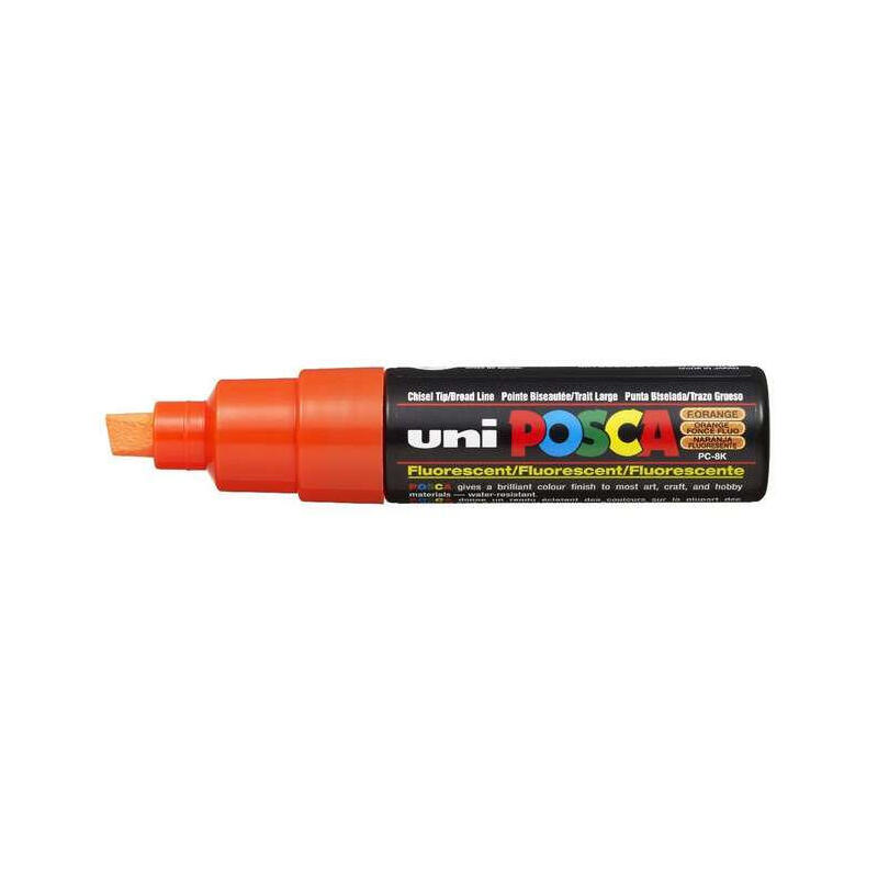 uniball-marcador-posca-pc-8k-no-permanente-punta-biselada-80mm-naranja-fluor