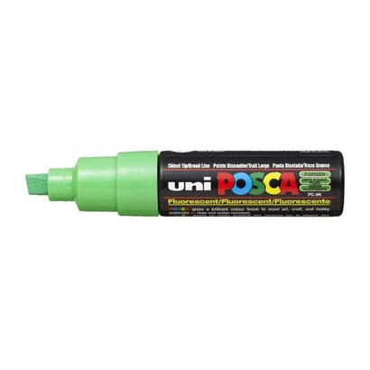 posca-marcador-pc-8k-no-permanente-punta-biselada-80mm-verde-fluor