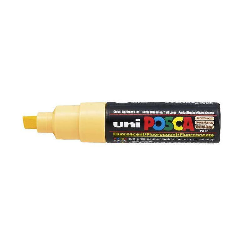uniball-marcador-posca-pc-8k-no-permanente-punta-biselada-80mm-naranja-claro-fluor uniball-marcador-posca-pc-8k-no-permanente-punta-biselada-80mm-naranja-claro-fluor