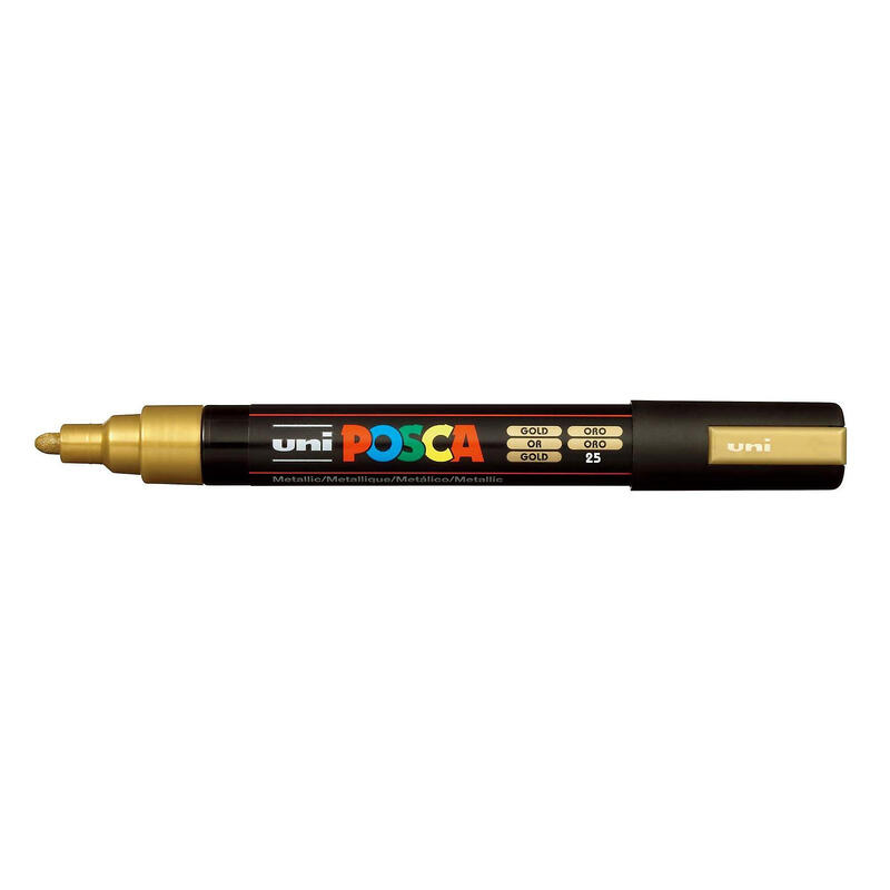 posca-marcador-pc-5m-no-permanente-punta-forma-de-bala-18-25-mm-oro posca-marcador-pc-5m-no-permanente-punta-forma-de-bala-18-25-mm-oro