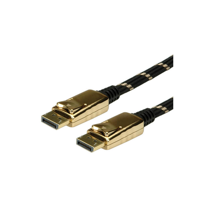 roline-11045644-cable-displayport-1-m-negro-oro-roline-gold-displayport-cable-dp-dp-mm-10m