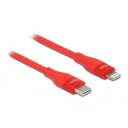 delock-cable-usb-tipo-c-a-lightning-rojo-2-m-mfi