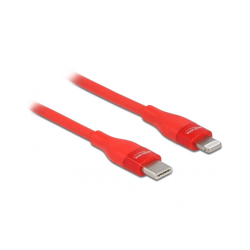 delock-cable-usb-tipo-c-a-lightning-rojo-2-m-mfi