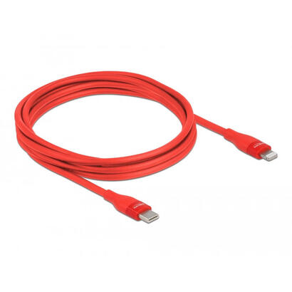 delock-cable-usb-tipo-c-a-lightning-rojo-2-m-mfi