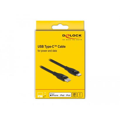 delock-cable-usb-tipo-c-a-lightning-negro-2-m-mfi