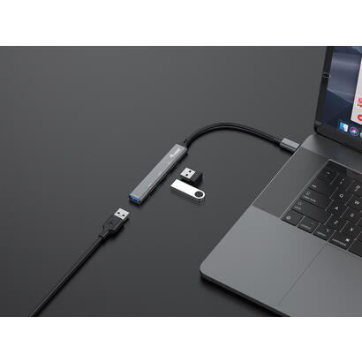 hub-usb-c-equip-life-usb-1-puerto-usb-30-3-puertos-usb-20-carcasa-aluminio