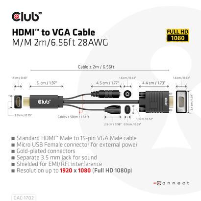 cable-club3d-toma-hdmimicro-usb-vga35mm-2m-machohembra-minorista