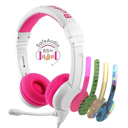 buddyphones-school-auriculares-alambrico-diadema-llamadasmusica-rosa-blanco