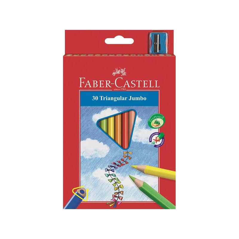 faber-castell-lapices-de-colores-jumbo-triangular-sacapuntas-estuche-de-30-csurtidos