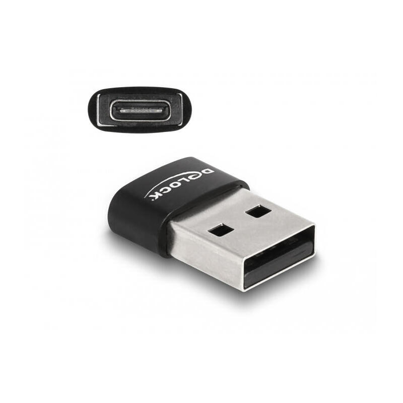 delock-usb-20-adaptador-usb-typ-a-macho-a-usb-tipo-c-hembra-negro