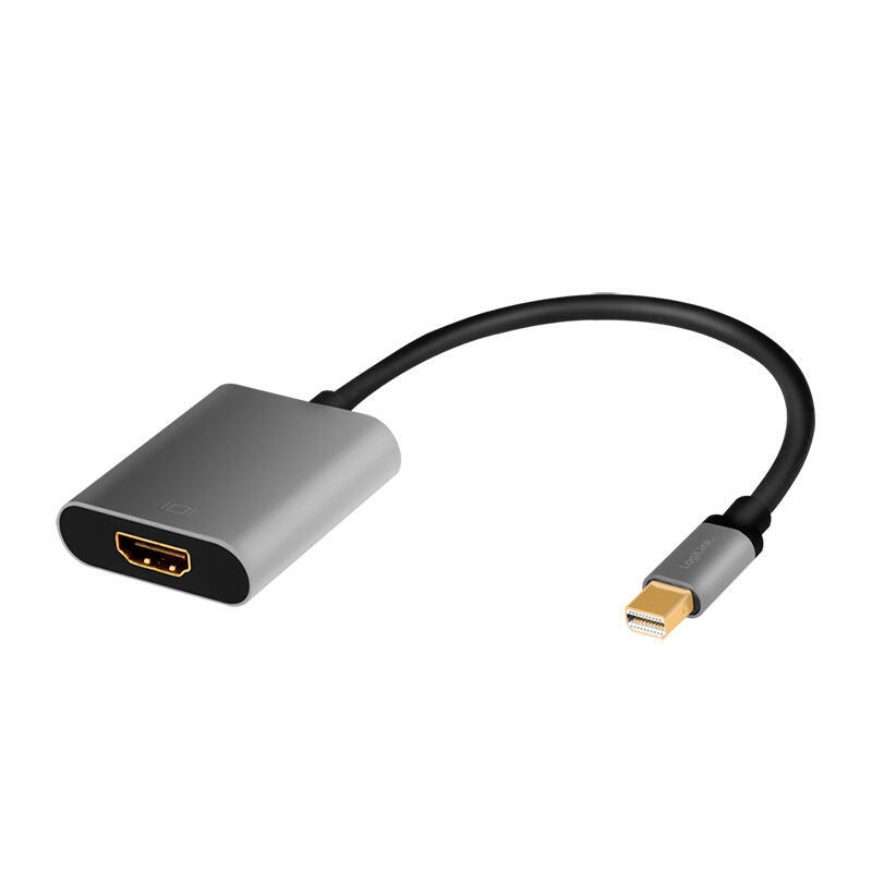 logilink-cda0110-adaptador-mini-displayport-hdmi-015-m-negro-gris