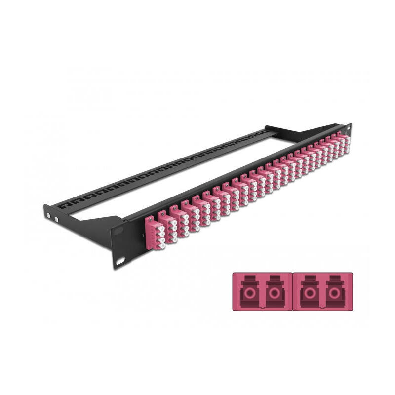 delock-19-lwl-patchpanel-24-port-lc-quad-violetat