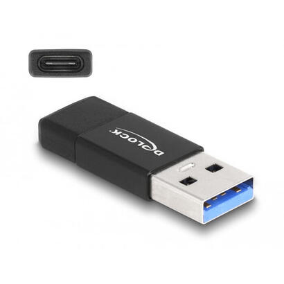 delock-adaptador-usb-32-gen-2-usb-tipo-a-macho-a-usb-type-c-hembra-negro