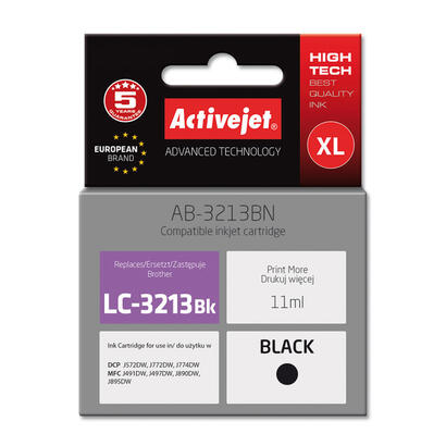 activejet-tinta-ab-3213bn-para-impresoras-brother-recambio-brother-lc3213bk-supreme-11-ml-negra