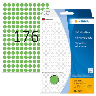 herma-etiquetas-multiuso-verde-8-mm-papel-redondo-5632-uds