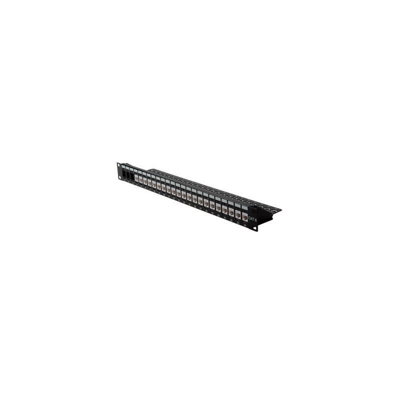 roline-cat6-19-keystone-patch-panel-black