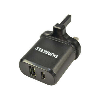 duracell-dracusb6-uk-cargador-de-dispositivo-movil-smartphone-tableta-negro-corriente-alterna-interior