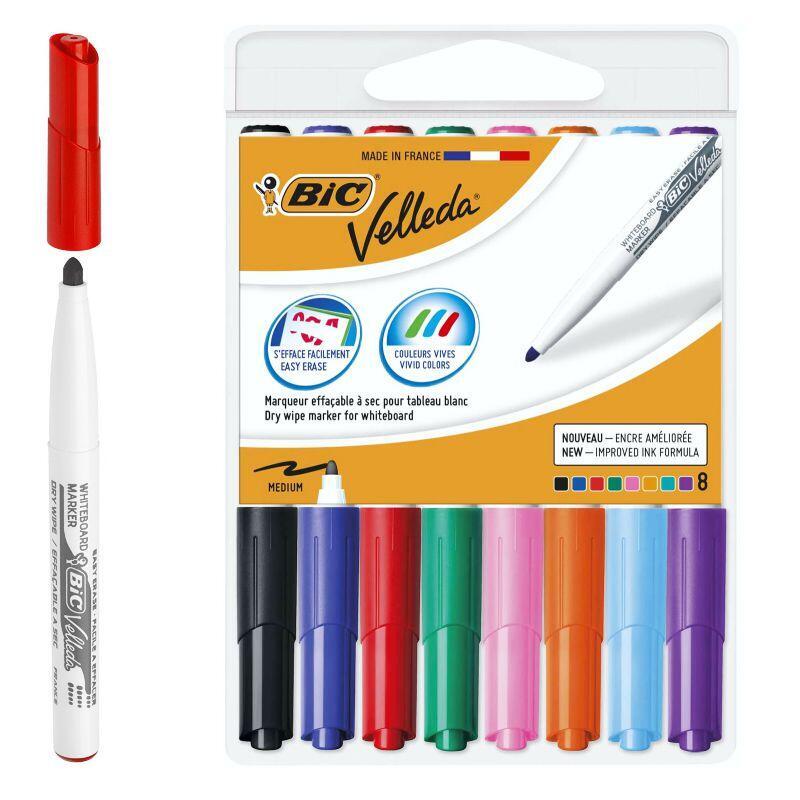 bic-velleda-pack-de-8-rotuladores-para-pizarra-punta-conica